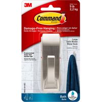 3M - Gancio Command per bagno, in stile moderno, con 2 strisce, in acrilico, multicolore