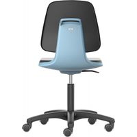 Sedia da lavoro Labsit Rl. seduta in plastica blu schiuma integrale nera