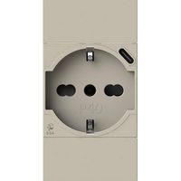 Prise bipasso et schuko 4box P40 avec USB 3.0A Bticino Living Now 4B.KM.P40.USB