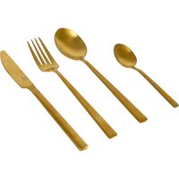 16-teiliges Besteckset im Industriestil mit goldener Oberfläche - Bo-camp