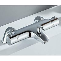 Mitigeur baignoire thermostatique – Laiton massif finition chromée – Technologie anti-brûlure à 38°C – Compatible G 3/4
