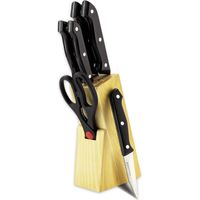 Set di coltelli, set completo di 7 pezzi in un blocco con supporto MAESTRO MR-1400