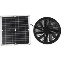 Kit ventilatore con pannello solare, ventilatore di scarico solare portatile impermeabile da 100 W 12 V con griglia metallica, per pollaio, serra, casetta da giardino, negozio di animali, condotto di