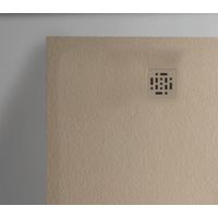 Piatto doccia tortora 100x120 cm Globo serie Docciapietra DP12100505 Mineralsolid - Tortora