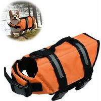 (Orange, XL) Hundeschwimmweste, reflektierende Schwimmweste für Haustiere, Hundeschwimmweste mit Griff, verstellbarer Gürtel zum Schwimmen und Surfen FLITI