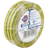 Cinta aislante eléctrica verde/amarillo EUROCEL 0150S0148 ISOTAPE