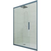 Duschtür gleittür pvc cm Klarglas Marineblau Deco