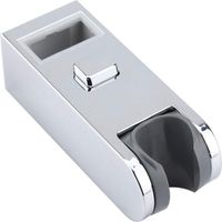 Support de Barre de Curseur - Hauteur Réglable - Pour Tube Douche 30x15 mm - Chrome - 1 Pièce