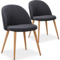 Lot de 2 chaises scandinaves Maury Gris Foncé