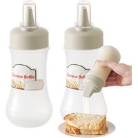 2Un flacon souple pour condiments, blanc, 5 trous - rechargeable