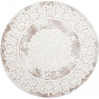 Tapis oriental rond 200 cm beige – Motif ancestral tissé – Poils ras en polypropylène – Antistatique et hydrofuge – Certifié OEKO-TEX® – Unamourdetapis