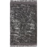 Teppich HANLI Dunkelgrau 140 x 200 cm Viskose