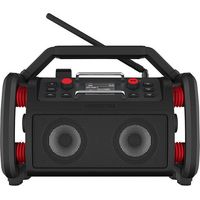 PerfectPro Radio para Obras Rockpro, Dab+ y recepción FM, Bluetooth, Incluye Cargador y batería de Litio integrada, Entrada AUX, IP65, RP2
