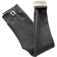 Leggings en peau d'agneau noir et gris, leggings femme pour l'automne et l'hiver, taille haute