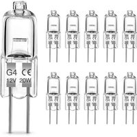 Lampadine alogene G4, lampadina G4 da 20 W, lampada alogena con attacco a perno da 12 V, bianco caldo 2700 K, 300 LM, lampada alogena G4 a bassa tensione, lampada a capsula trasparente, confezione da