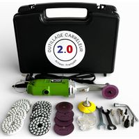 Kit Mini Meuleuse P7 de Précision Électrique 450W avec Pads Diamant + Coffret Rigide Outillage Carreleur 2.0