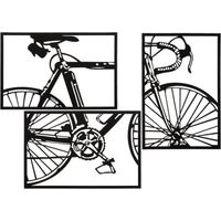 Decorazione Parete Bicicletta Set 3 Pezzi cm 40X1,3X60 (Singolo Pezzo) - BIKE