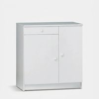 Meuble gain de place polyvalent Utility avec 2 portes et 1 tiroir - Blanc