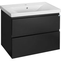 Aqualine Altair - Armario de lavabo 78x60x45 cm, negro mate AI680