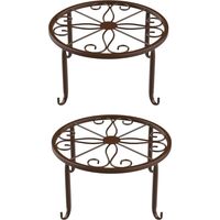 2 Pièces Support Pot Fleur en Métal, Stand de Fleurs Stand de Plantes, Trépied pour Plantes en Métal, Convient pour Les Bureaux et Les Balcons, Peut être Utilisé pour Placer des Pots Fleurs(Bronze)