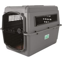 Cage de transport pour animaux IATA Sky Kennel XL – Plastique recyclé – Ventilation 360° – Pour voyages en avion et voiture – Pet Mate