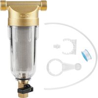 Filtre à Sédiments - 1 Unité - Laiton et Acier Inox - Filtration 40μm - Pour Eau de Puits - Filetage 1/2 Pouces