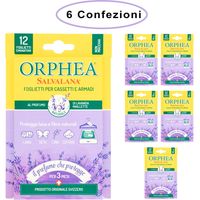 Orphea salvalana foglietti per cassetti e armadi profumo lavanda 6 confezioni da 12 foglietti