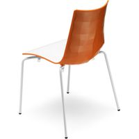 Chaise design avec pieds blanc - A l'unité - ZEBRA BICOLORE - deco scab