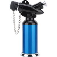 Briquet à butane coupe-vent pour cuisinière, barbecue et cuisine, bleu.