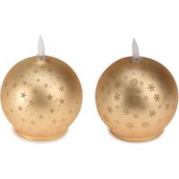 Candela LED Lifetime Dorato Palla di Natale (AAA)
