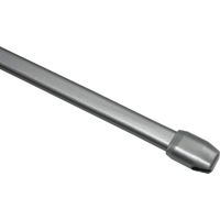Gardinia Bastone per Tende, Estendibile, Metallo/Plastica, Argento Opaco, 40-65 cm, 2 unità