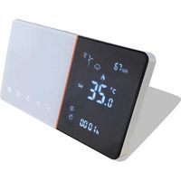 Termostato WIFI Con Meteo Protocollo WIFI 2.4G TUYA, Smart Life Rettangolare Compatibile Con Scatola 502 e 503 Riscaldamento Caldaia a Gas Bianco / Nero 5A 95-240V IP20