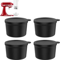 Machine à glaçons – Moules de congélation antiadhésifs avec couvercle, 4 fournitures de cuisine portables, fixation de cône de neige , Compatible avec les accessoires de lame à glace Kitchenaid