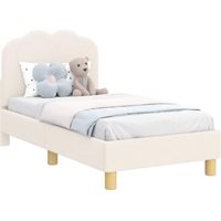 Vidaxl – Cadre de lit pour tout-petit avec tête de lit – Dimensions 70 x 140 cm – Bois d'ingénierie – Montage facile – Style contemporain