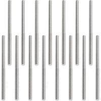 15 Pièces Tige Filetée M6 x 100mm Tige Filetée Inox M6 Tiges Filetées en Acier Inoxydable Entièrement Filetée Tige Goujons, Tige Entièrement Filetée