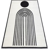 Modern Teppich MODE 8597 geometrisch creme / schwarz beige 160x220 cm