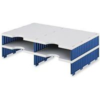 Dokumentenablage doc duo Aufbaueinheit 48,5 x 14 x 33,1 cm (B x H x T) Polyl grau/blau
