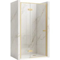 PUERTA DE DUCHA REA ATLAS 80 BRUSH GOLD RIGHT