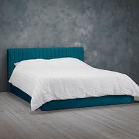Berlin Double Bed - Velvet - L200 x W152 x H87 cm - Teal