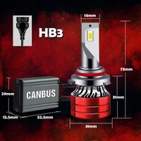 AMPOULES LED HB3 XSTORM 120W 22000LM PUISSANTES CANBUS