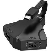Adattatore hub type-c a hdmi 4k - vga 1080p / audio 3,5 mm / tg7194 / grigio / mtk