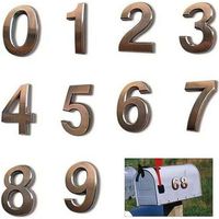 10pcs Numéro de Plaque Maison Numéros de Boîte aux Lettres Numéros de Porte Auto-Adhésifs 0-9 Numéros d'Adresse Plaque Numero Maison pour Porte Maison Appartement Hôtel Chiffres