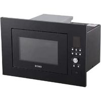 Microondas Encastrable con Grill 20L 1400W Romo Microondas Integrable Inoxidable Negro Microondas de Convección
