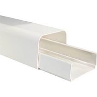 First Plast – Goulotte 80 x 60 mm – Clipsage à la base – 2m – Blanc – Pour jonction de splits de climatisation – Dissimule câbles et tuyaux