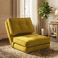 Fabulcozy Sofá Cama, Sofá Convertible de 1 Plaza con Respaldo Ajustable, Sofá Modular Para Sala de Estar, Tejido de Pana, Ideal Para Dormitorio o Estudio, Funda Extraíble de Fácil limpieza, 205×70×12