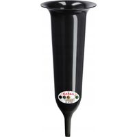 KADAX Vase Fiole Pour Cimetière 31cm Fleurs Artificielles Pointe Cloutée Noir