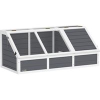 Enclos extérieur en bois pour tortues – 2 zones distinctes – 120 x 55 x 50 cm – Acier galvanisé pour durabilité – Couvercle ouvrable pour nettoyage