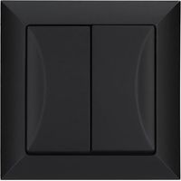 Interrupteur encastré pour volet roulant, Pola noir, 33139