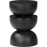 Wooden side table, Sita, Black, 30x30x45 cm