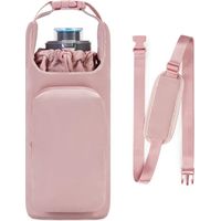 Porte bouteille isotherme portable avec bandoulière gobelet pour sports de plein air